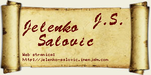 Jelenko Šalović vizit kartica